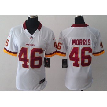 Nike Washington Redskins #46 Alfred Morris White Game Womens Jersey