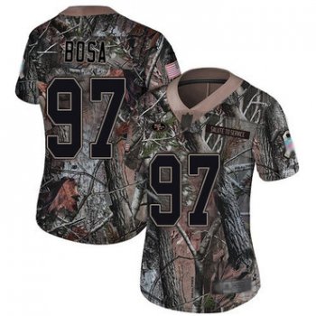 49ers #97 Nick Bosa Camo Women's Stitched Football Limited Rush Realtree Jersey