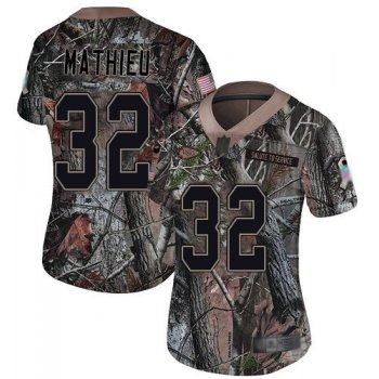 Chiefs #32 Tyrann Mathieu Camo Women's Stitched Football Limited Rush Realtree Jersey