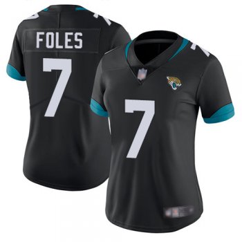 Jaguars #7 Nick Foles Black Team Color Women's Stitched Football Vapor Untouchable Limited Jersey