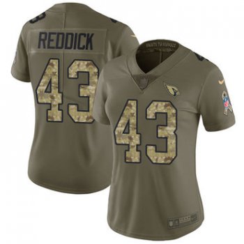 Women's Nike Arizona Cardinals #43 Haason Reddick Olive Camo Stitched NFL Limited 2017 Salute to Service Jersey