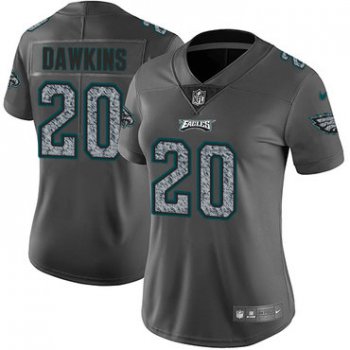 Women's Nike Philadelphia Eagles #20 Brian Dawkins Gray Static NFL Vapor Untouchable Game Jersey