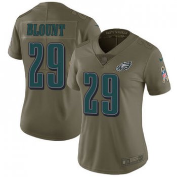 Women's Nike Philadelphia Eagles #29 LeGarrette Blount Olive Stitched NFL Limited 2017 Salute to Service Jersey