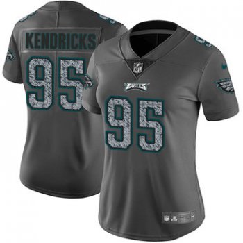 Women's Nike Philadelphia Eagles #95 Mychal Kendricks Gray Static NFL Vapor Untouchable Game Jersey