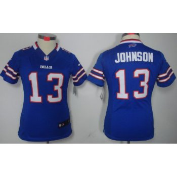 Nike Buffalo Bills #13 Steve Johnson Light Blue Limited Womens Jersey