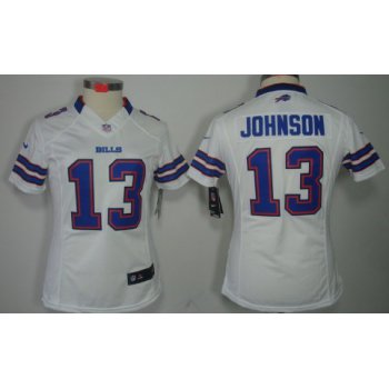 Nike Buffalo Bills #13 Steve Johnson White Limited Womens Jersey