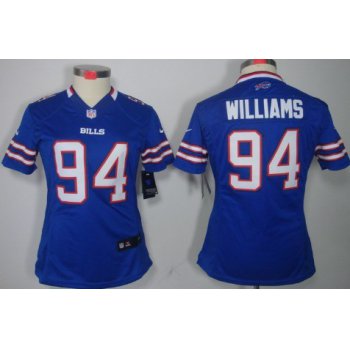 Nike Buffalo Bills #94 Mario Williams Light Blue Limited Womens Jersey