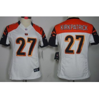 Nike Cincinnati Bengals #27 Dre Kirkpatrick White Limited Womens Jersey