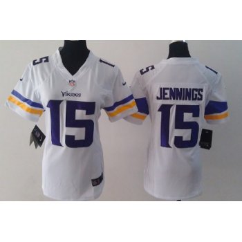 Nike Minnesota Vikings #15 Greg Jennings 2013 White Game Womens Jersey