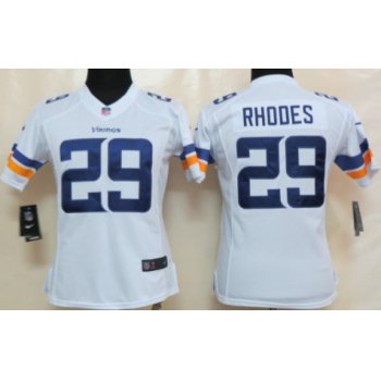 Nike Minnesota Vikings #29 Xavier Rhodes 2013 White Limited Womens Jersey