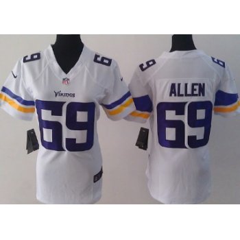 Nike Minnesota Vikings #69 Jared Allen 2013 White Game Womens Jersey