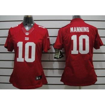 Nike New York Giants #10 Eli Manning Red Limited Womens Jersey