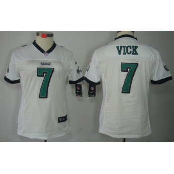 Nike Philadelphia Eagles #7 Michael Vick White Limited Womens Jersey