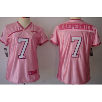 Nike San Francisco 49ers #7 Colin Kaepernick Pink Love Womens Jersey