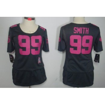 Nike San Francisco 49ers #99 Aldon Smith Breast Cancer Awareness Gray Womens Jersey