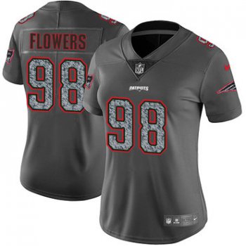 Women's Nike New England Patriots #98 Trey Flowers Gray Static NFL Vapor Untouchable Game Jersey