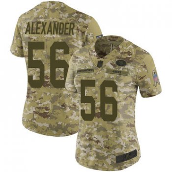 49ers #56 Kwon Alexander Camo Women's Stitched Football Limited 2018 Salute to Service Jersey