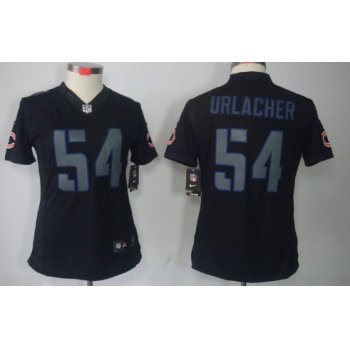 Nike Chicago Bears #54 Brian Urlacher Black Impact Limited Womens Jersey