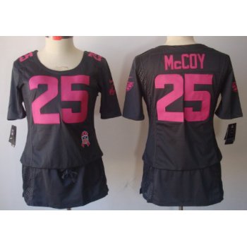 Nike Philadelphia Eagles #25 LeSean McCoy Breast Cancer Awareness Gray Womens Jersey