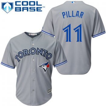 Blue Jays #11 Kevin Pillar Grey Road Women's Stitched Baseball Jersey