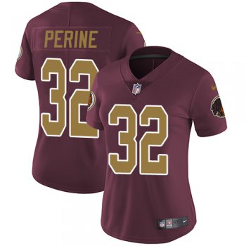 Women's Nike Washington Redskins #32 Samaje Perine Burgundy Red Alternate Stitched NFL Vapor Untouchable Limited Jersey