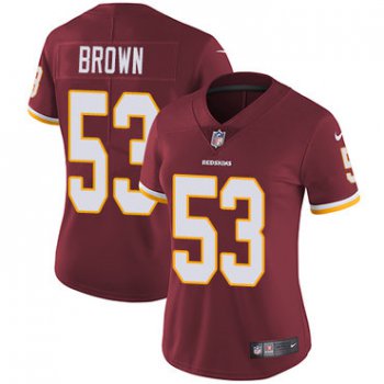 Women's Nike Washington Redskins #53 Zach Brown Burgundy Red Team Color Stitched NFL Vapor Untouchable Limited Jersey