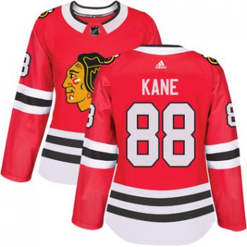 Adidas Chicago Blackhawks #88 Patrick Kane Red Home Authentic Women's Stitched NHL Jersey