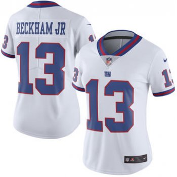 Odell Beckham Jr New York Giants Nike Women's Color Rush Limited White Jersey