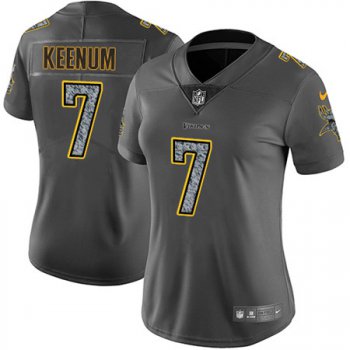 Women's Nike Minnesota Vikings #7 Case Keenum Gray Static NFL Vapor Untouchable Game Jersey