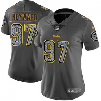 Women's Nike Pittsburgh Steelers #97 Cameron Heyward Gray Static Stitched NFL Vapor Untouchable Limited Jersey