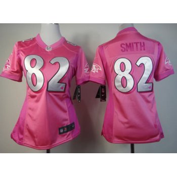 Nike Baltimore Ravens #82 Torrey Smith Pink Love Womens Jersey