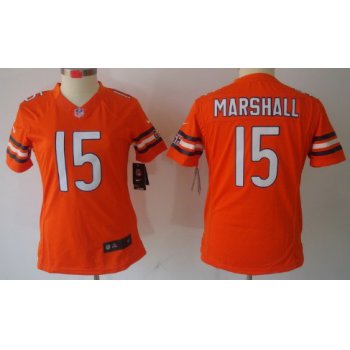 Nike Chicago Bears #15 Brandon Marshall Orange Limited Womens Jersey