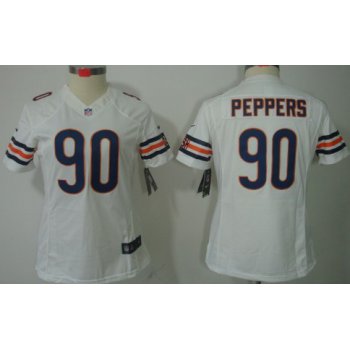 Nike Chicago Bears #90 Julius Peppers White Limited Womens Jersey