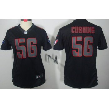 Nike Houston Texans #56 Brian Cushing Black Impact Limited Womens Jersey