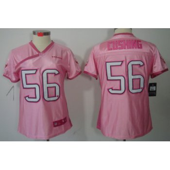 Nike Houston Texans #56 Brian Cushing Pink Love Womens Jersey