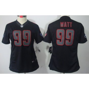 Nike Houston Texans #99 J.J. Watt Black Impact Limited Womens Jersey