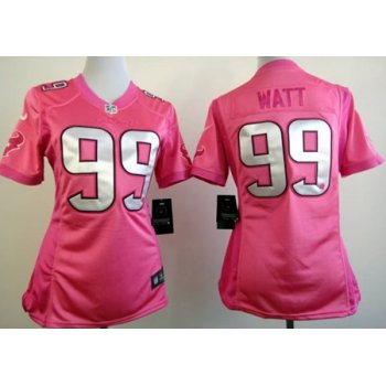 Nike Houston Texans #99 J.J. Watt Pink Love Womens Jersey