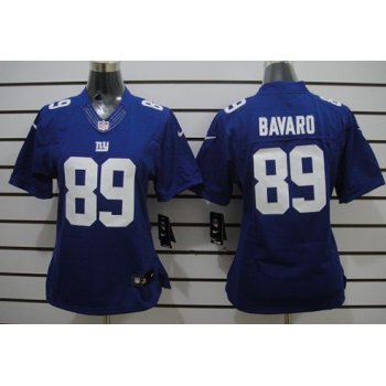 Nike New York Giants #89 Mark Bavaro Blue Limited Womens Jersey