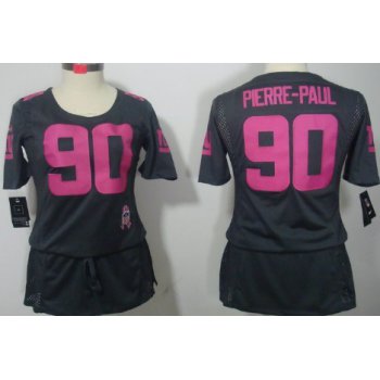 Nike New York Giants #90 Jason Pierre-Paul Breast Cancer Awareness Gray Womens Jersey