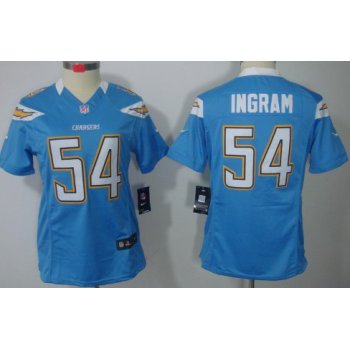 Nike San Diego Chargers #54 Melvin Ingram Light Blue Limited Womens Jersey