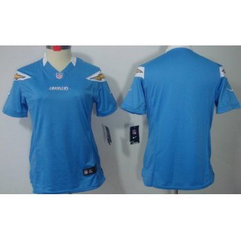 Nike San Diego Chargers Blank Light Blue Limited Womens Jersey