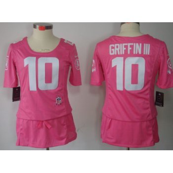 Nike Washington Redskins #10 Robert Griffin III Breast Cancer Awareness Gray Womens Jersey