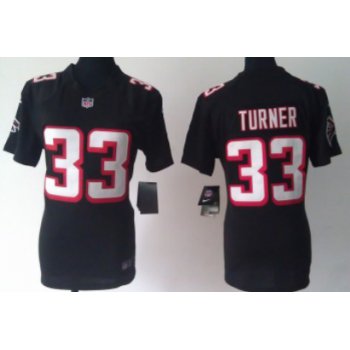 Nike Atlanta Falcons #33 Michael Turner Black Game Womens Jersey