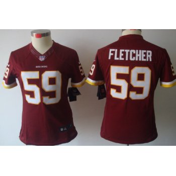 Nike Washington Redskins #59 London Fletcher Red Limited Womens Jersey