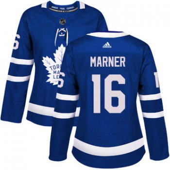 Adidas Maple Leafs #16 Mitchell Marner Blue Home Authentic Women's Stitched NHL Jersey