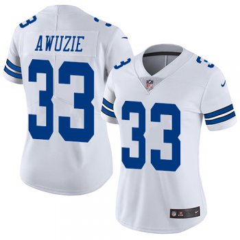 Women's Nike Cowboys #33 Chidobe Awuzie White Stitched NFL Vapor Untouchable Limited Jersey