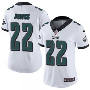 Women's Nike Eagles #22 Sidney Jones White Stitched NFL Vapor Untouchable Limited Jersey