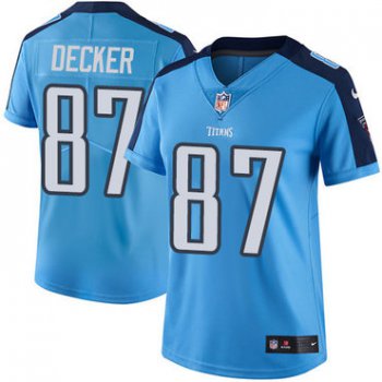 Women's Nike Titans #87 Eric Decker Light Blue Team Color Stitched NFL Vapor Untouchable Limited Jersey