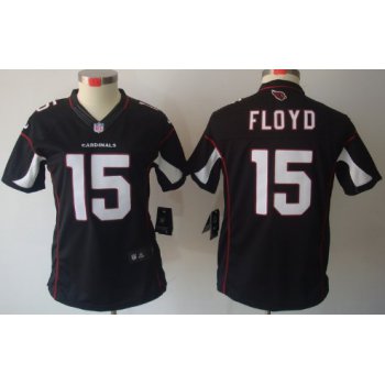 Nike Arizona Cardinals #15 Michael Floyd Black Limited Womens Jersey