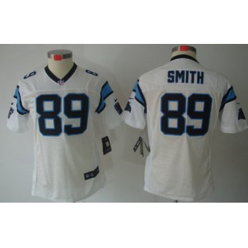 Nike Carolina Panthers #89 Steve Smith White Limited Womens Jersey